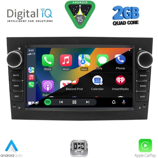 DIGITAL IQ BLD 219BL_CPA (7" DECK) MULTIMEDIA SYSTEM for OPEL ALL mod. 2003-2014 (GLOSS BLACK) - Image 2