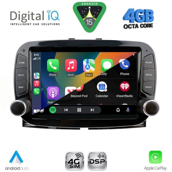 DIGITAL IQ BLG 498_CPA (7" DECK) MULTIMEDIA SYSTEM for FIAT 500 mod. 2016-2025 - Image 2