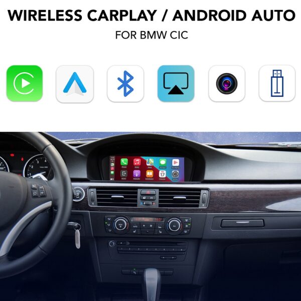 DIGITAL IQ BM 226 CPAA (WIRELESS CARPLAY / ANDROID AUTO BOX for BMW - MINI (CIC system) with FRONT - REAR cameras - Image 1