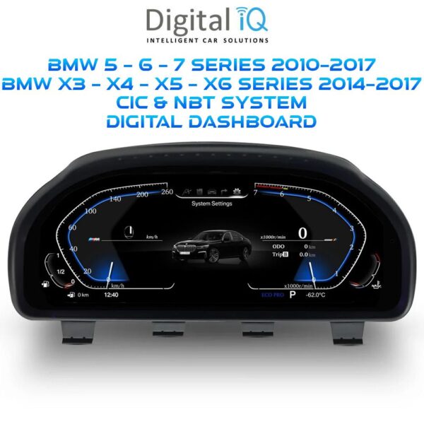 DIGITAL IQ FZ 972_IC (12.3in) BMW 5 - 5 GT - 6 - 7 Series mod. 2010-2017 / X3 - X4 - X5 - X6 mod. 2014-2017 DIGITAL DASHBOARD - Image 1