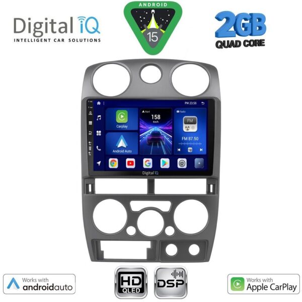 DIGITAL IQ BXC 3254GR_CPAA (9inc) MULTIMEDIA TABLET for ISUZU D-MAX mod. 2008-2012 (GREY) - Image 1
