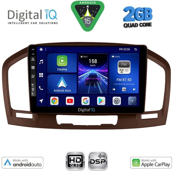 DIGITAL IQ BXC 3491BR_CPAA (9inc) MULTIMEDIA TABLET for OPEL INSIGNIA mod.2008-2013 (BROWN) - Image 1