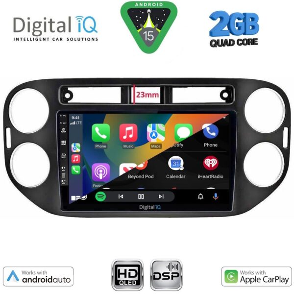DIGITAL IQ BXC 3760BL_CPAA (9inc) MULTIMEDIA TABLET for VW TIGUAN mod. 2011-2016 (BLACK) - Image 2