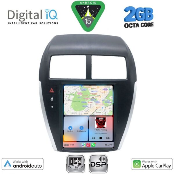 DIGITAL IQ BXF 5952_CPAA TESLA STYLE for MITSUBISHI ASX mod. 2009-2020 - Image 2
