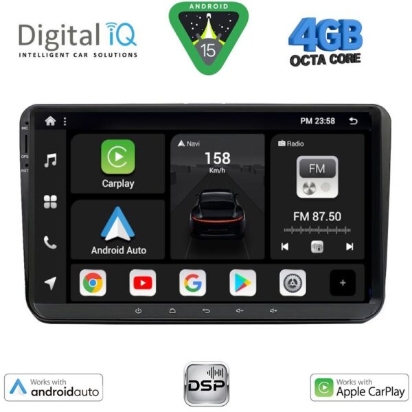 DIGITAL IQ BXF 689_CPAA (9" DECK) MULTIMEDIA SYSTEM for VW – SKODA – SEAT GROUP mod. 2004-2018 - Image 1