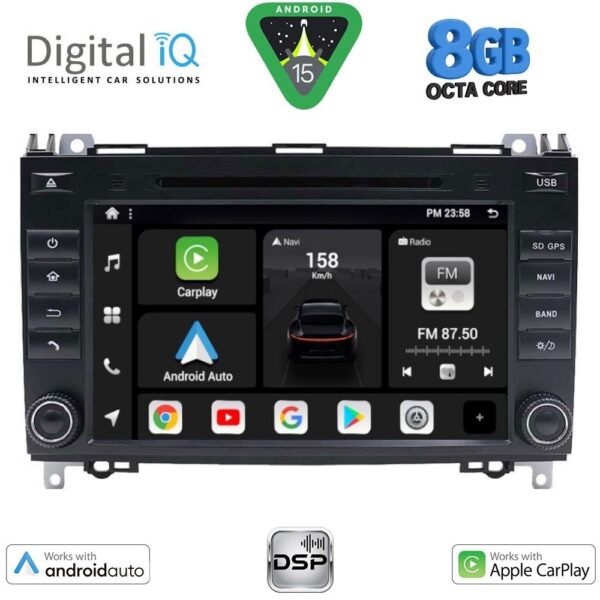 DIGITAL IQ BXF 768_CPAA (8'' DVD) MULTIMEDIA SYSTEM for MERCEDES A – B – SPRINTER – VITO – VIANO mod. 2007-2019 - Image 1