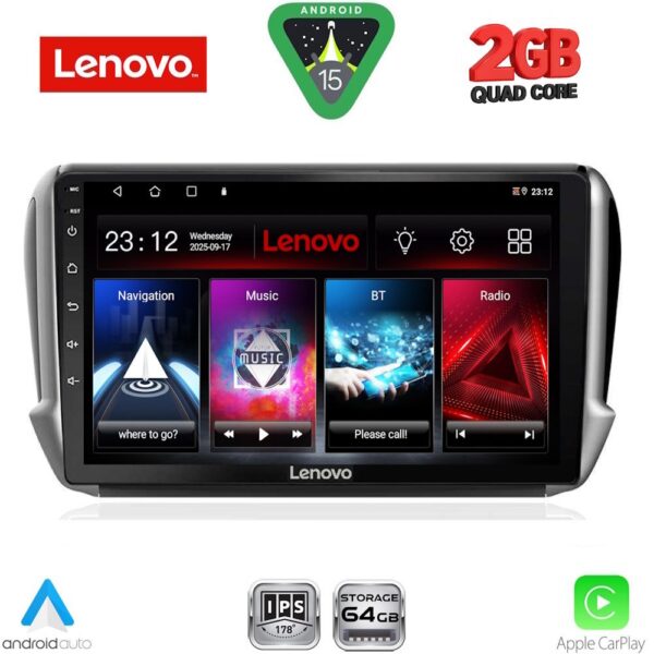 LENOVO LVD 2508_CPA (10inc) MULTIMEDIA TABLET for PEUGEOT 208-2008 mod. 2012-2021 - Image 1