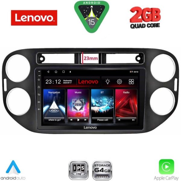 LENOVO LVD 2760BL_CPA (9inc) MULTIMEDIA TABLET for VW TIGUAN mod. 2011-2016 (BLACK) - Image 1
