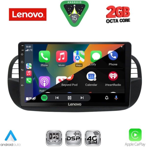 LENOVO LVF 5130BL_CPA (9inc) MULTIMEDIA TABLET for FIAT 500 mod. 2007-2015 (BLACK) - Image 2