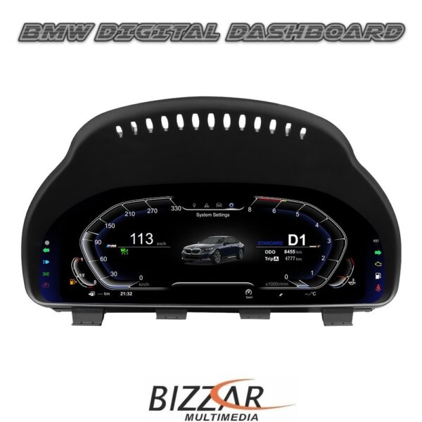 Bizzar Digital Cluster BMW F06/ F07/ F10/ F12/ F13/ F01/ F25/ F26/ F15/ F16 Digital LCD Instrument Cluster 12.3" με Carplay | HDMI in - Image 1