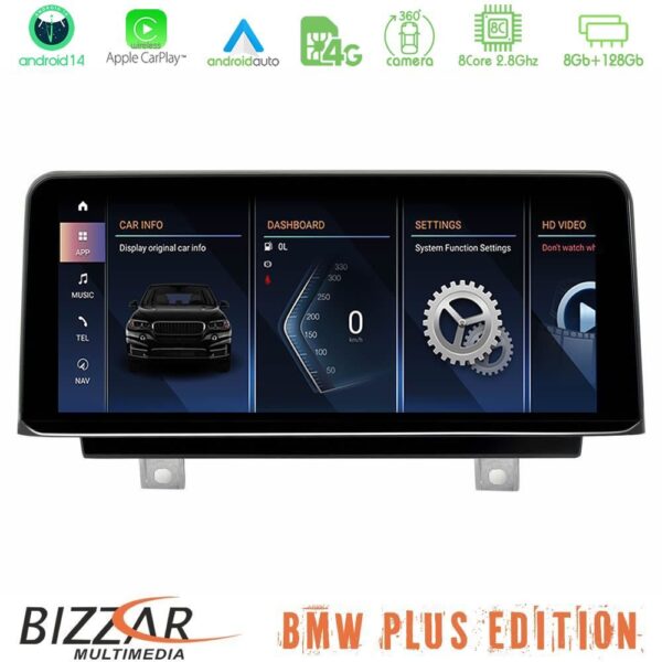 Bizzar Plus Edition BMW 3er/4er(F30/F32) NBT Android14 (8+128GB) Navigation Multimedia 10.25" HD Black Panel - Image 1