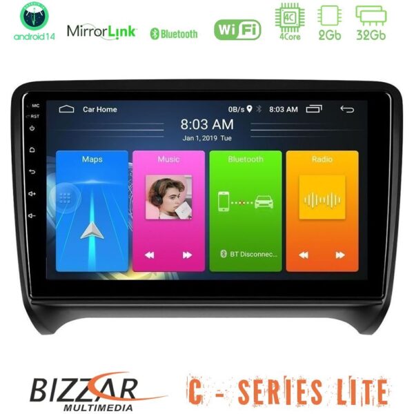 Bizzar C Series Lite 4Core Android14 2+32GB Audi TT B7 Navigation Multimedia Tablet 9" - Image 1