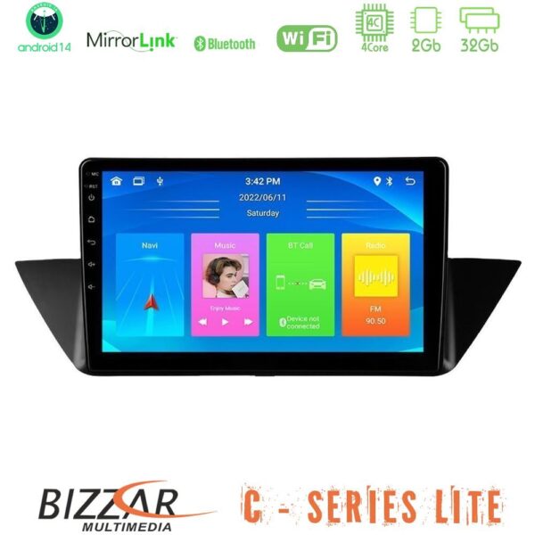 Bizzar C Series Lite 4Core Android14 2+32GB  BMW Χ1 E84 Navigation Multimedia Tablet 10" - Image 1