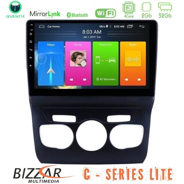 Bizzar C Series Lite 4Core Android14 2+32GB  Citroen C4L Navigation Multimedia Tablet 10" - Image 1