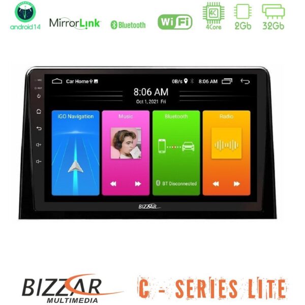 Bizzar C Series Lite 4Core Android14 2+32GB  Peugeot Partner / Citroën Berlingo 2020-> Navigation Multimedia Tablet 10" - Image 1