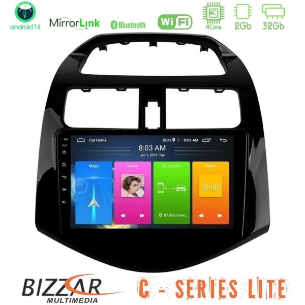 Bizzar C Series Lite 4Core Android14 2+32GB  Chevrolet Spark 2009-2015 Navigation Multimedia Tablet 9" - Image 1