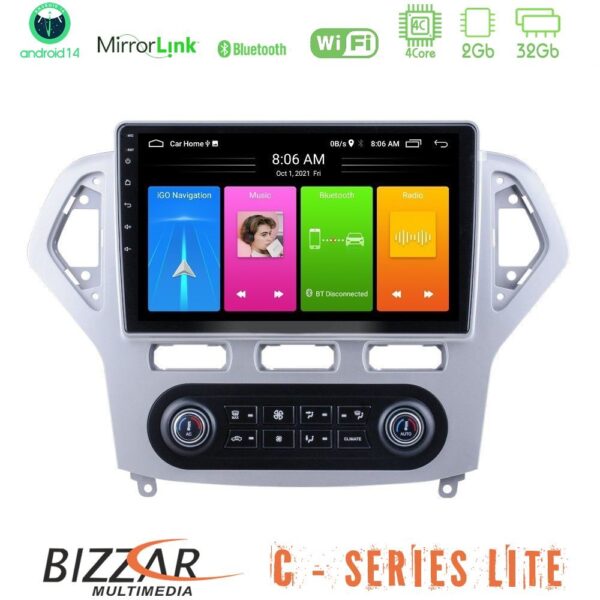 Bizzar C Series Lite 4Core Android14 2+32GB  Ford Mondeo 2007-2011 (Auto A/C) Navigation Multimedia Tablet 10" - Image 1