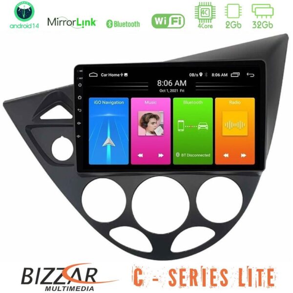 Bizzar C Series Lite 4Core Android14 2+32GB Ford Focus 1999-2004 Navigation Multimedia Tablet 9" - Image 1
