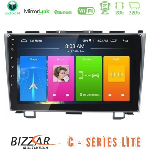 Bizzar C Series Lite 4Core Android14 2+32GB Honda CRV Navigation Multimedia Tablet 9" - Image 1