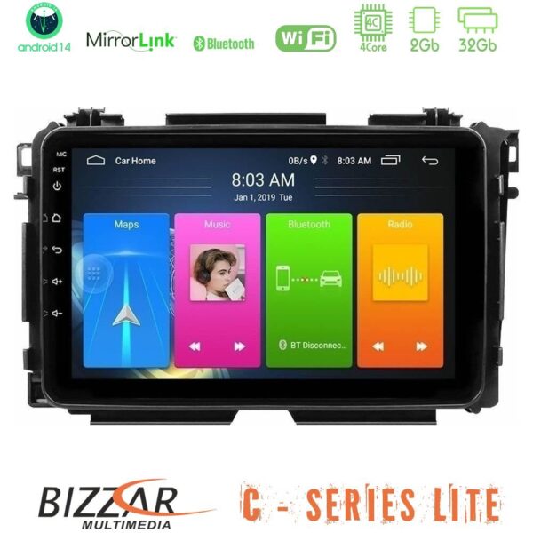 Bizzar C Series Lite 4Core Android14 2+32GB Honda HR-V Navigation Multimedia Tablet 9" - Image 1