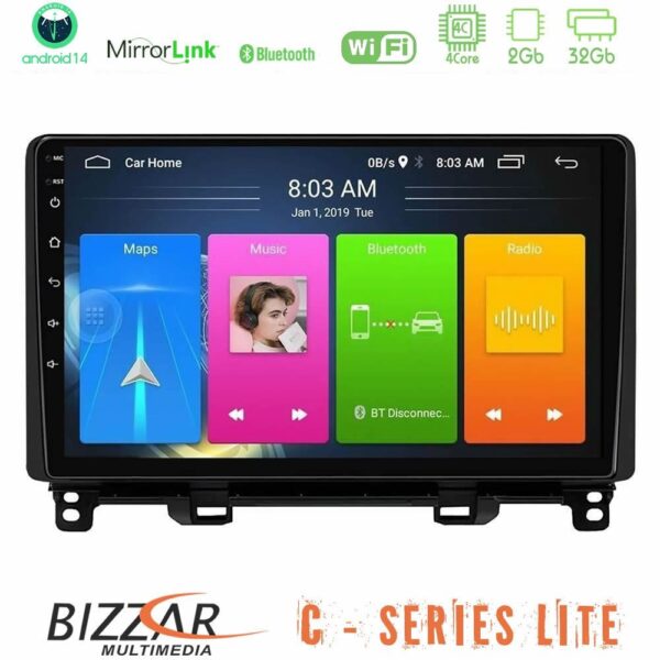 Bizzar C Series Lite 4Core Android14 2+32GB Honda Jazz 2021-2025 Navigation Multimedia Tablet 9" - Image 1