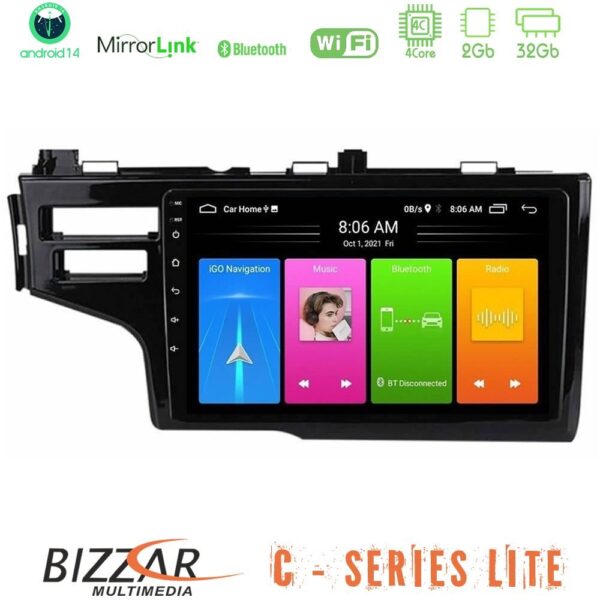 Bizzar C Series Lite 4Core Android14 2+32GB  Honda Jazz 2013-2020 Navigation Multimedia Tablet 9" - Image 1