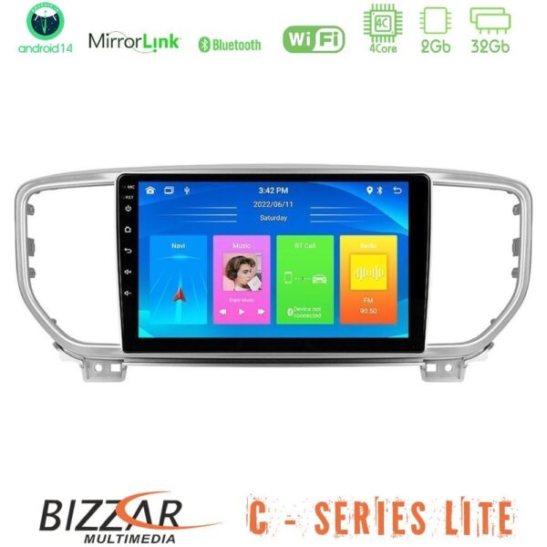 Bizzar C Series Lite 4Core Android14 2+32GB  Kia Sportage 2018-2021 Navigation Multimedia Tablet 9" - Image 1