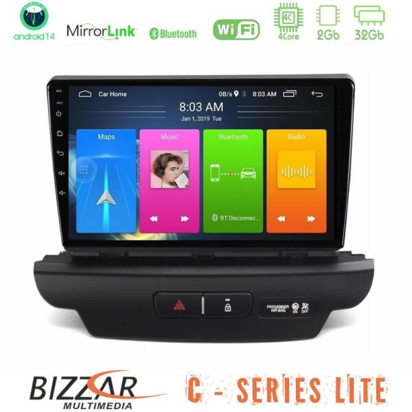 Bizzar C Series Lite 4Core Android14 2+32GB  Kia Ceed 2018-2023 Navigation Multimedia Tablet 9"   (Low Version) - Image 1