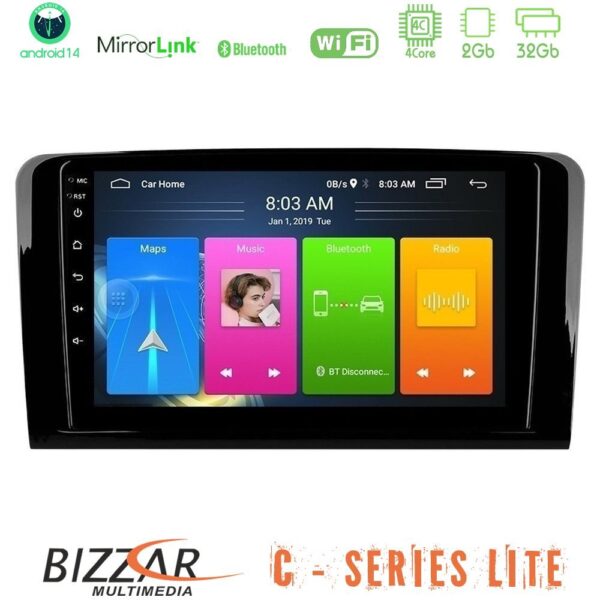 Bizzar C Series Lite 4Core Android14 2+32GB Mercedes ML/GL Class Navigation Multimedia Tablet 9" - Image 1