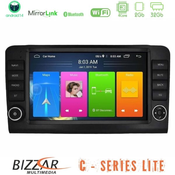 Bizzar C Series Lite 4Core Android14 2+32GB Mercedes ML/GL Class W164 2006-2011 Navigation Multimedia Tablet 9" (OEM Look) - Image 1