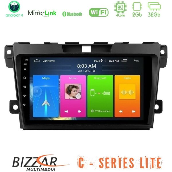 Bizzar C Series Lite 4Core Android14 2+32GB  Mazda CX-7 2007-2011 Navigation Multimedia Tablet 9" - Image 1
