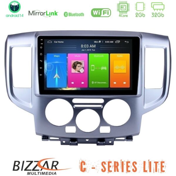 Bizzar C Series Lite 4Core Android14 2+32GB  Nissan NV200 Navigation Multimedia Tablet 9" - Image 1