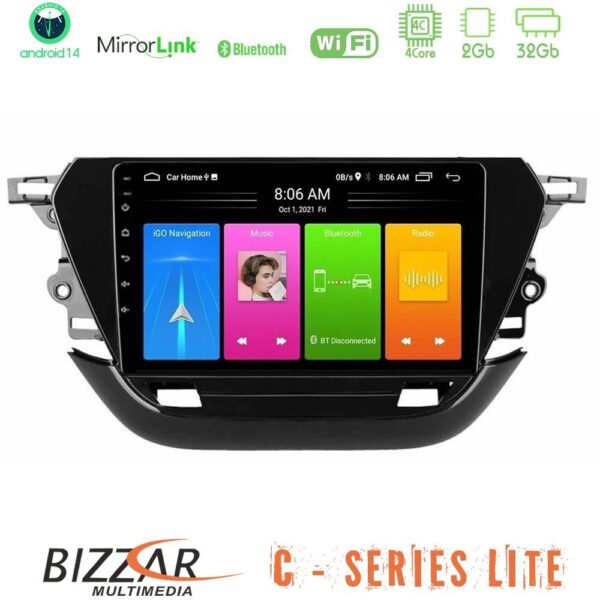 Bizzar C Series Lite 4Core Android14 2+32GB  Opel Corsa F 2019-2023 Navigation Multimedia Tablet 9" - Image 1
