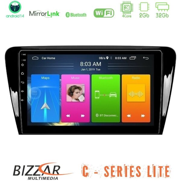 Bizzar C Series Lite 4Core Android14 2+32GB  Skoda Octavia 7 Navigation Multimedia Tablet 10" - Image 1
