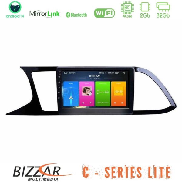 Bizzar C Series Lite 4Core Android14 2+32GB  Seat Leon 2013 – 2019 Navigation Multimedia Tablet 9" - Image 1