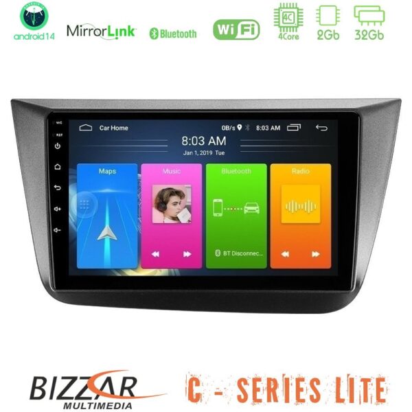 Bizzar C Series Lite 4Core Android14 2+32GB Seat Altea 2004-2015 Navigation Multimedia Tablet 9" - Image 1