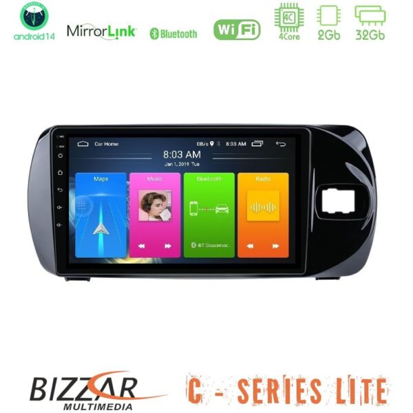 Bizzar G+ Series Toyota Yaris (Vitz) 2015-2020 RHD 8core Android14 6+128GB Navigation Multimedia Tablet 9" - Image 4