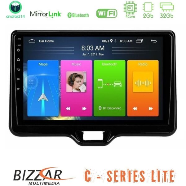 Bizzar G+ Series Toyota Yaris Cross RHD 2020-> (Low Version) 8core Android14 6+128GB Navigation Multimedia Tablet 9" - Image 5