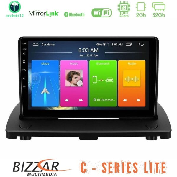 Bizzar C Series Lite 4Core Android14 2+32GB Volvo XC90 2006-2014 Navigation Multimedia Tablet 9" - Image 1