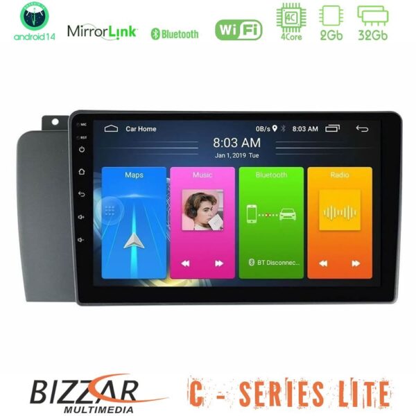 Bizzar C Series Lite 4Core Android14 2+32GB  Volvo S60 2004-2009 Navigation Multimedia Tablet 9" - Image 1