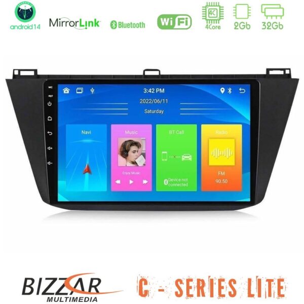 Bizzar C Series Lite 4Core Android14 2+32GB  Vw Tiguan 2016-2022 Navigation Multimedia Tablet 10" - Image 1