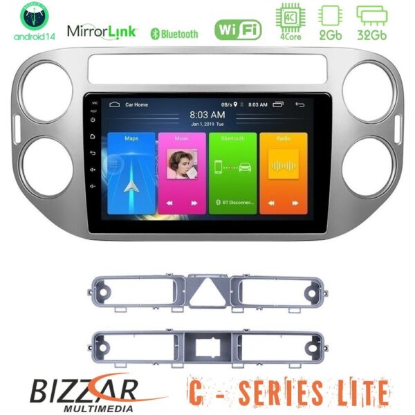 Bizzar C Series Lite 4Core Android14 2+32GB VW Tiguan Navigation Multimedia Tablet 9" - Image 1
