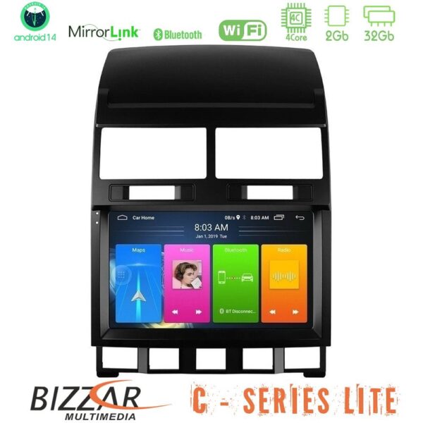 Bizzar C Series Lite 4Core Android14 2+32GB  VW Touareg 2002 – 2010 Navigation Multimedia Tablet 9" - Image 1