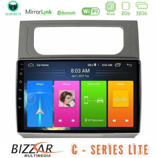 Bizzar C Series Lite 4Core Android14 2+32GB  VW Touran 2011-2015 Navigation Multimedia Tablet 10" - Image 1
