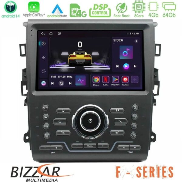 Bizzar G+ Series Ford Mondeo 2014-2021 8core Android14 6+128GB Navigation Multimedia Tablet 9" - Image 5