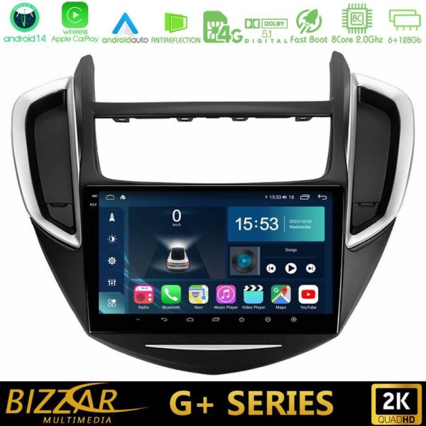 Bizzar G+ Series Chevrolet Trax 2013-2020 8core Android14 6+128GB Navigation Multimedia Tablet 9" - Image 1