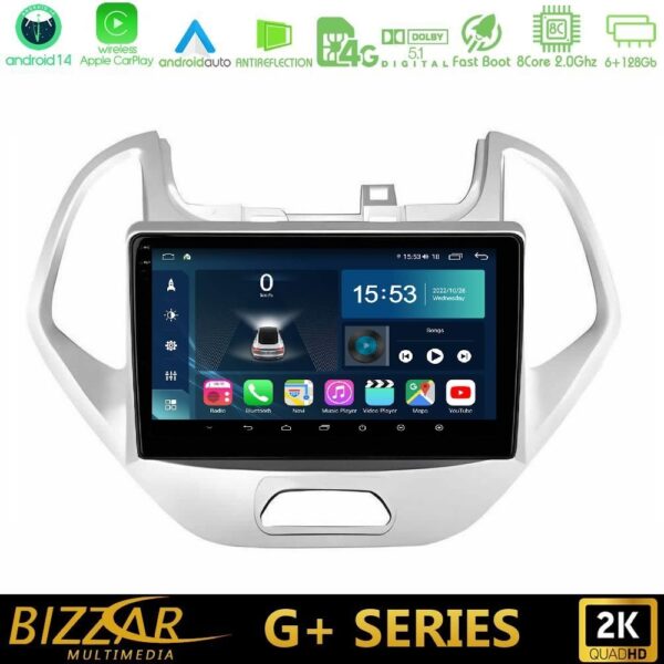 Bizzar G+ Series Ford KA 2016-2020 8core Android14 6+128GB Navigation Multimedia Tablet 9" - Image 1