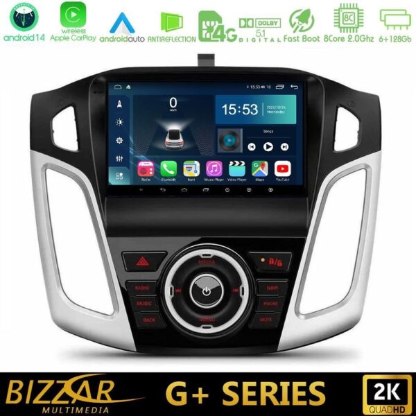 Bizzar G+ Series Ford Focus 2012-2018 8core Android14 6+128GB Navigation Multimedia Tablet 9" - Image 1