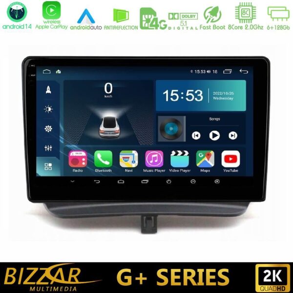 Bizzar G+ Series Ford Courier 2015-2023 8core Android14 6+128GB Navigation Multimedia Tablet 9" - Image 1