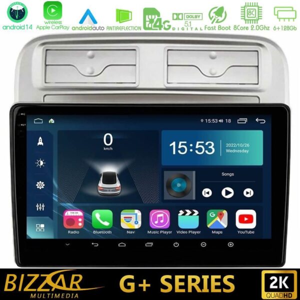 Bizzar G+ Series Fiat Grande Punto 2006-2011 8core Android14 6+128GB Navigation Multimedia Tablet 9" - Image 1